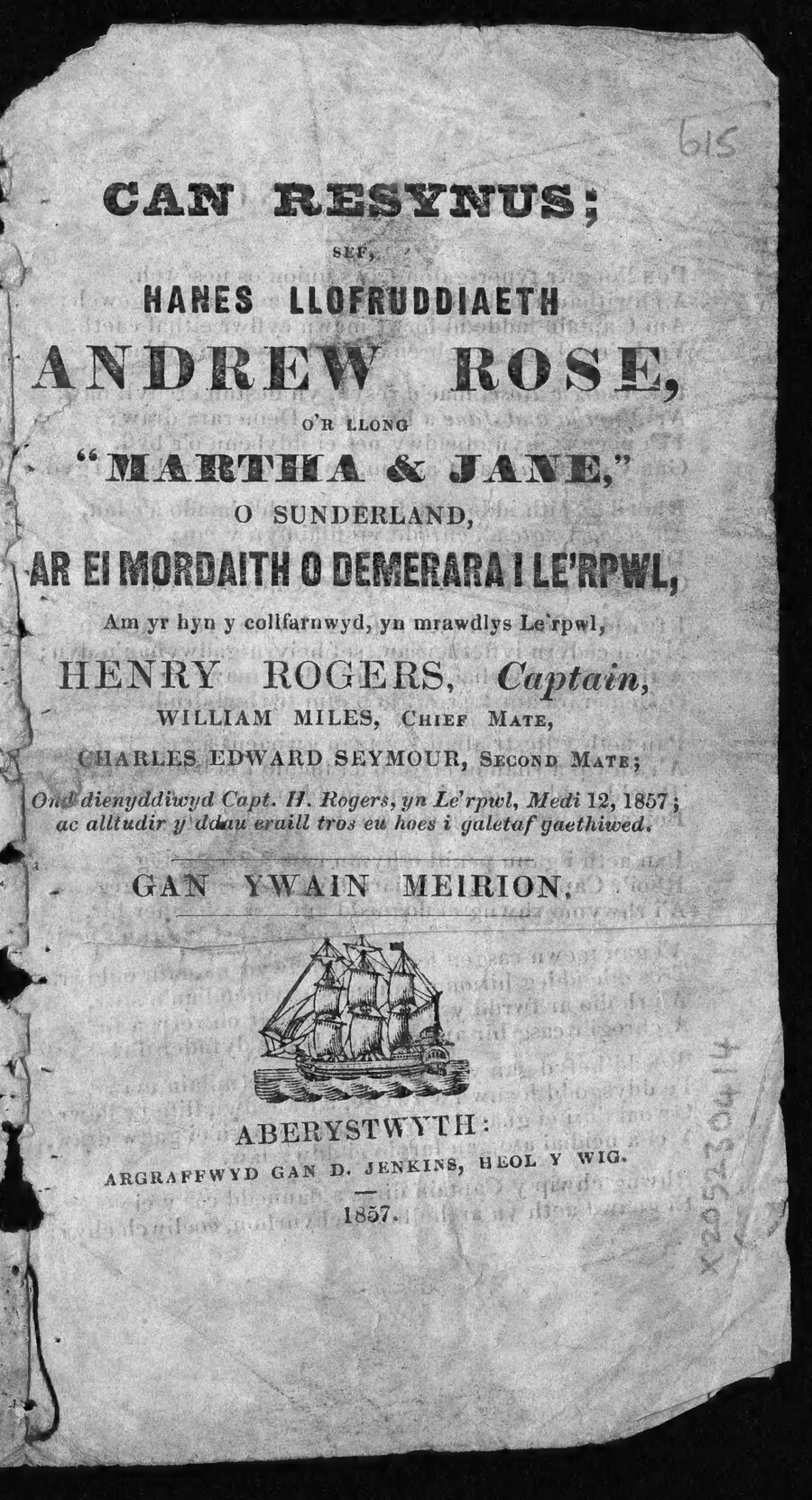 Captain Rogers Hanged for the Murder of Andrew Rose