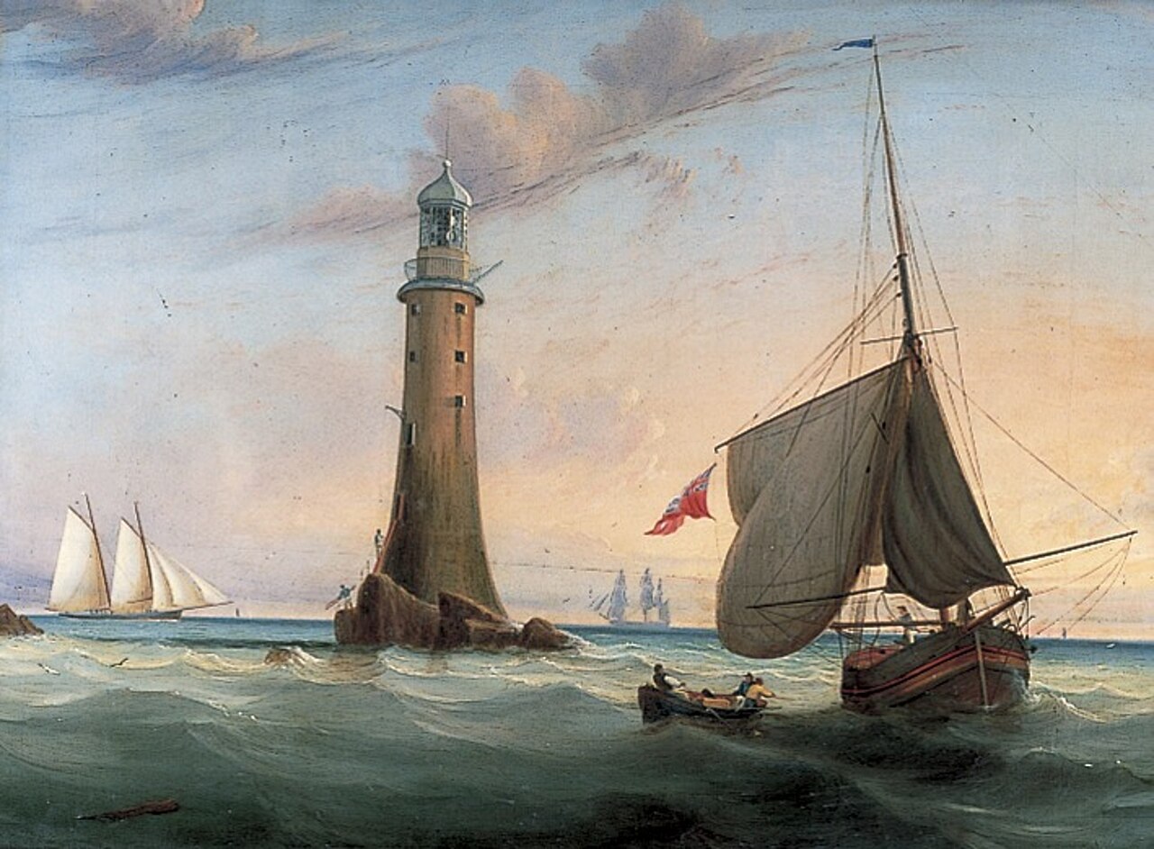 Smeaton's Eddystone Lighthouse Is Lit